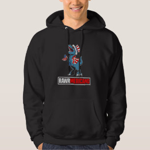 Veste À Capuche Drôle 4 juillet Rawrmericano Enfants Américain