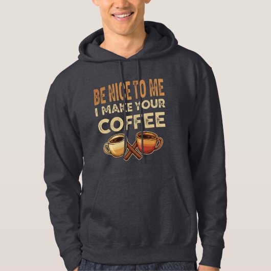 Veste À Capuche Drôle Barista Cafe Lover Cadeau (Devant)