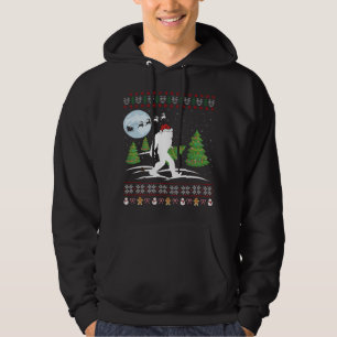 Veste À Capuche Drôle Bigfoot Xmas cadeau Santa Hat Ugly Bigfoot C