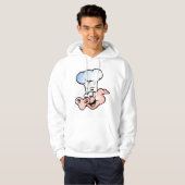 Veste À Capuche Drôle Cartoon Cochon Chef avec Casquette (Devant entier)