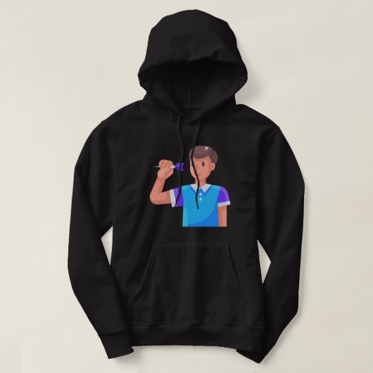 Veste À Capuche Drôle de fléchettes pour les joueurs de fléchettes (Design devant)