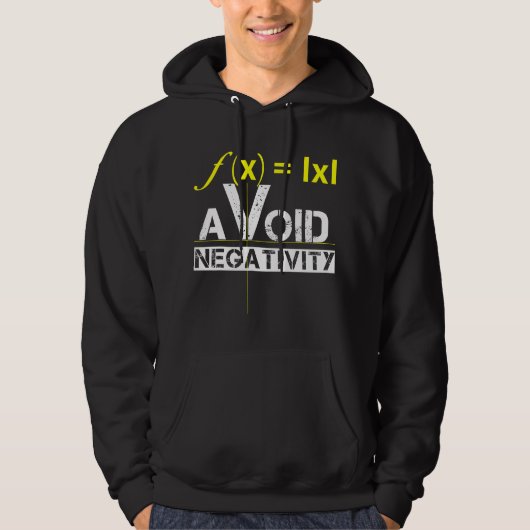 Veste À Capuche Drôle de maths pour éviter la négativité (Devant)