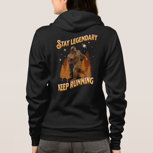Veste À Capuche Drôle de motivation de course de Bigfoot (Dos)