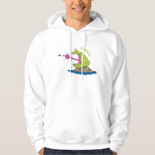 Veste À Capuche Drôle dessin animé de grenouille et mouche