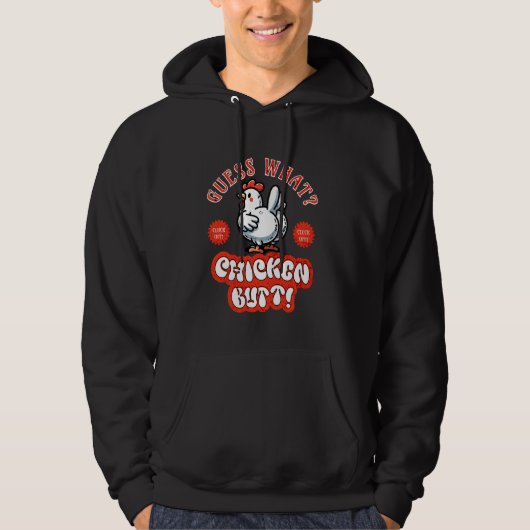 Veste À Capuche Drôle Devine Ce Beurre De Poulet Drôle Cluck De Hu (Devant)