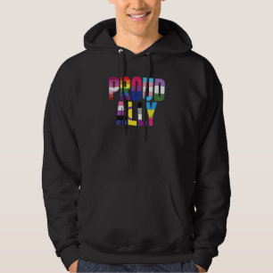 Veste À Capuche Drôle Fière Alliée Lgbtq Lesbienne Gay Bisexuel Tr