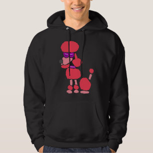Veste À Capuche Drôle Funky Cool rose Poodle Art Chien