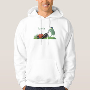 Veste À Capuche Drôle grenouille verte tondre la pelouse dessin