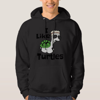 Veste À Capuche Drôle J'aime les tortues avec bébé tortue de dessi