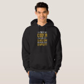 Veste À Capuche Drôle Je suis Coder Mon Niveau De Sarcasme Dépend  (Devant entier)