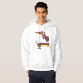 Veste À Capuche Drôle mignon dachshund pour parent chien long (Devant entier)