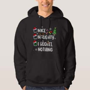 Veste À Capuche Drôle Nice Naughty Je Regrette Rien Noël Paja