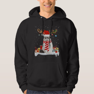 Veste À Capuche Drôle Noël Éclairage Reindeer Santa Hat Ragdoll Ch