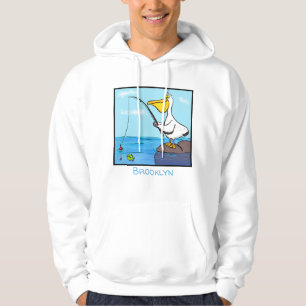 Veste À Capuche Drôle pélican de pêche