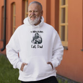 Veste À Capuche Drôle Plongée Chat Papa Noir sur blanc