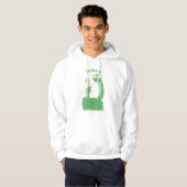 Veste À Capuche Drôle serpent vert avec caricature maraca (Devant entier)