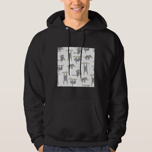 Veste À Capuche Drôle Sloth 76 (Devant)