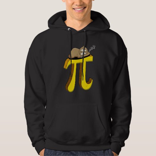 Veste À Capuche Drôle Sloth Dormir sur Pi Math Enseignant National (Devant)