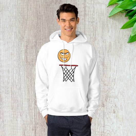 Veste À Capuche Drôle souriant Basketball visage Dunking