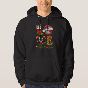 Veste À Capuche Drôle Xmas Lighting Père Noël Love Figure Patinage