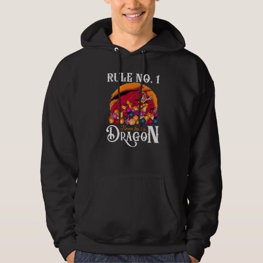 Veste À Capuche Dungeon Dice Shirt Never Trust A Dragon RPG Gamers (Devant)