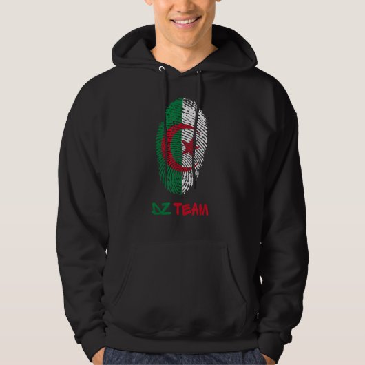 Veste À Capuche Dz Équipe Algérie Drapeau Imprimer Indépendance al (Devant)