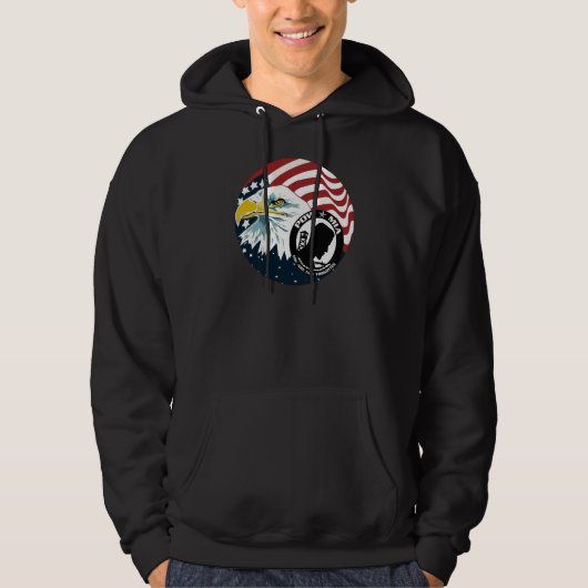 Veste À Capuche Eagle américain POW-MIA (Devant)
