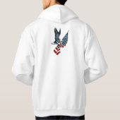 Veste À Capuche Eagle chauve avec le drapeau américain (Dos)