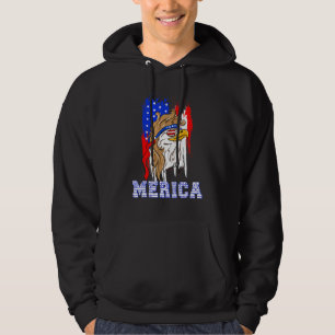 Veste À Capuche Eagle Mullet 4 juillet American Flag Stars Strip