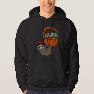 Veste À Capuche Easter Sloth Hanging Egg Basket Cute Animal Men