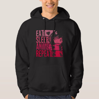 Veste À Capuche Eat Sleep Anime Repeat - Anime Lovers Gifts Idea G