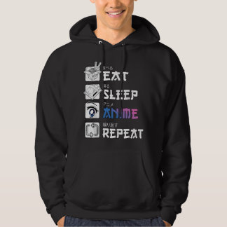 Veste À Capuche Eat Sleep Anime Repeat , Anime Manga s Gift