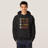 Veste À Capuche Eat Sleep Anime Repeat Anime T Gift (Devant entier)