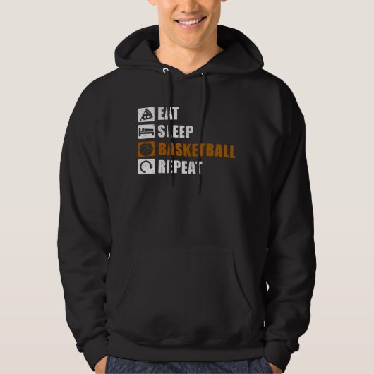 Veste À Capuche Eat Sleep Basketball Player Idea (Devant)
