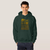 Veste À Capuche Eat Sleep Code Repeat – Gold Tech Lifestyle Design (Devant entier)