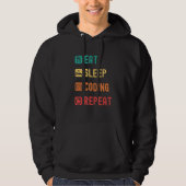 Veste À Capuche Eat sleep coding repeat with tick check boxes (Devant)