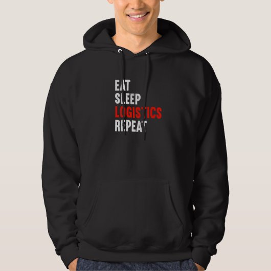 Veste À Capuche Eat Sleep Logistics Repeat Warehouse Clerk Storema (Devant)