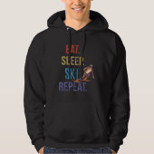 Veste À Capuche Eat Sleep Ski Repeat Ski (Devant)