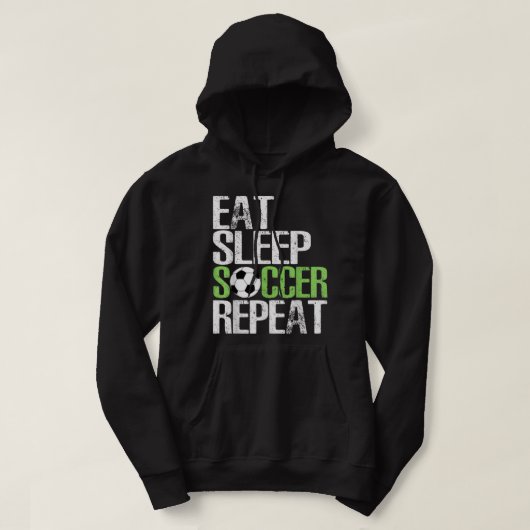 Veste À Capuche Eat Sleep Soccer Repeat Cool Sport Player Poison (Design devant)