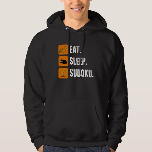 Veste À Capuche Eat Sleep Sudoku Repeat Number Place Board Game (Devant)