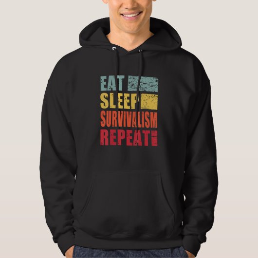 Veste À Capuche Eat Sleep Survivalsim Repeat (Devant)