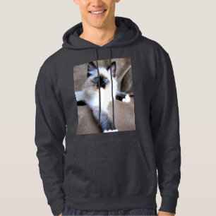 VESTE À CAPUCHE ÉCHARPE À CAPUCHON CHAT SIAMOIS