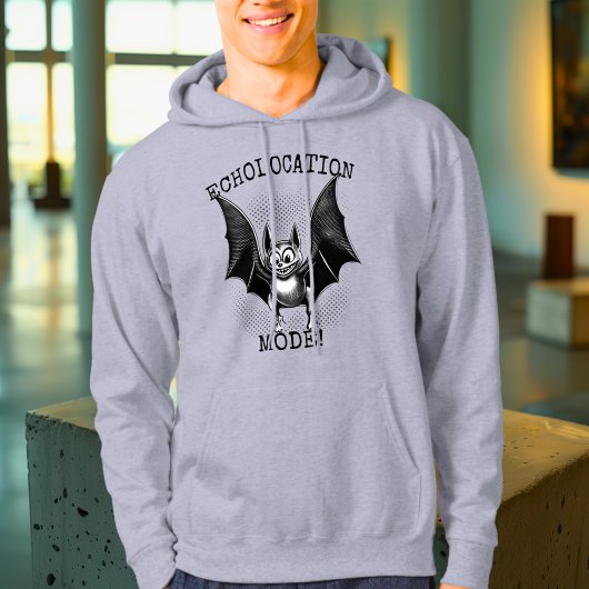 Veste À Capuche Echolocation Mode Activated - Retro Bat Hoodie