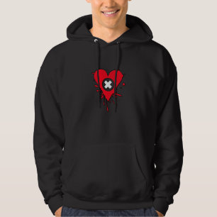 Veste À Capuche Éclaboussure de peinture de coeur d'amour d'Emo