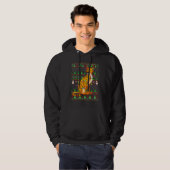 Veste À Capuche Éclairage de style pull de Noël moche guépard Noël (Devant entier)