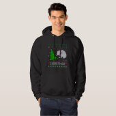 Veste À Capuche Éclairage Echidna Xmas Tree Sweater de Noël moche (Devant entier)