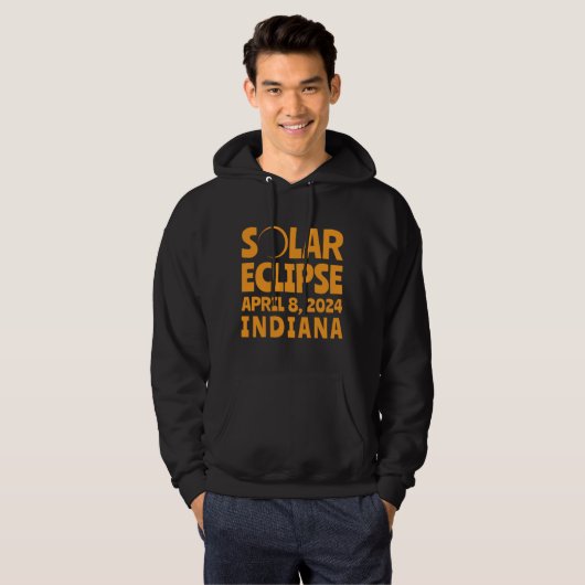Veste À Capuche Éclipse solaire 2024 Indiana (Devant entier)