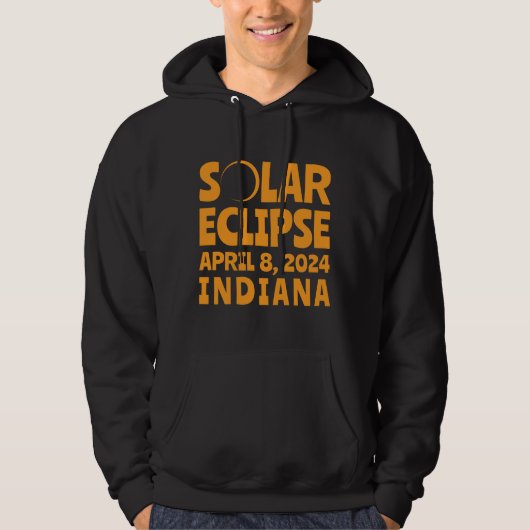 Veste À Capuche Éclipse solaire 2024 Indiana (Devant)