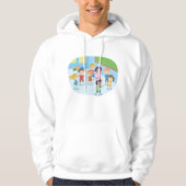Veste À Capuche Écoliers souriants jouant ensemble (Devant)