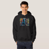 Veste À Capuche Écran noir de nuit - Couleur (Devant entier)